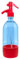 Sodafall Seltzer bottle for home made seltzer and club soda/vintage style retro seltzer bottle with dispenser (red with blue bottle)