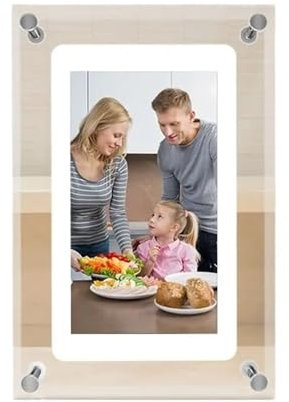 MZZYG 5 Zoll Digitaler Bilderrahmen Aus Acryl, Vertikale Anzeige, NUR 1000 AMH, 2 GB Speicher Übersichtlicher
