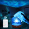 Night Light Bluetooth Speaker, Touch Bedside Lamps Star Projector for Kids Bedroom, Ocean Wave Northern Lights 16 Color Adjustable Brightness Crystal Lamp (RGB-Night Light Speaker)