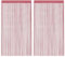 vidaXL Rideau en Fils 2 pcs 140 x 250 cm Rose, Rideau à Franges, Rideau à Passe-Tringle, Rideau à Franges à Fils, Rideau à Fils de Porte