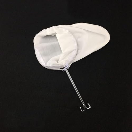 Colador reutilizable con soporte de acero inoxidable para preparar leche de nueces, café y jugos, material de tela de algodón (L)