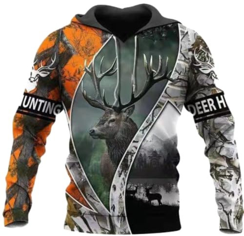 BASHAMAN Sweatshirt Herren Jugend Persönlichkeit Vintage Long Sleeve Hoodie Casual Sport Kapuzensweatshirt 3D Digitales Drucken Trend LangärmeligesSweatshirt AA-01 XXL