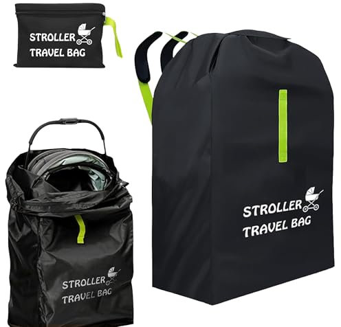 Borsa da viaggio extra large per passeggino, nera, ideale per passeggino e carrozzina, borsa da viaggio impermeabile