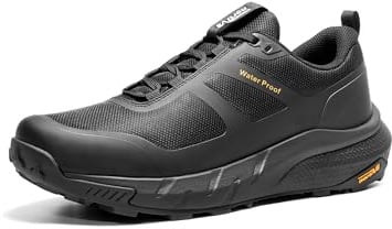 NORTIV 8 Men's Waterproof Hiking Shoes | Lightweight Trekking Walking Fashion Sneakers with Arch Support for Camping Tennis Outdoor Training StreamRunner