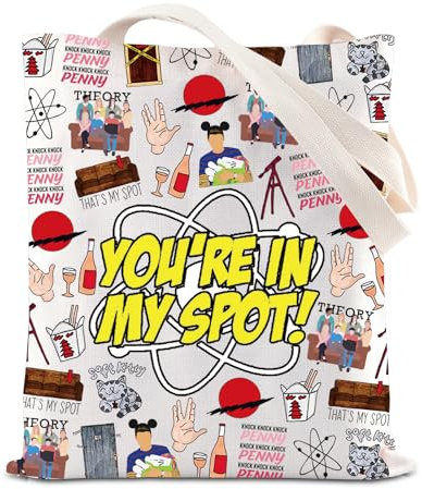 FOTAP TBBT Sitcom TV Show Inspired Tote Bag Theory Handbag TV Show Fans Gift Scientist Physicis Shoulder Bag, Spot T