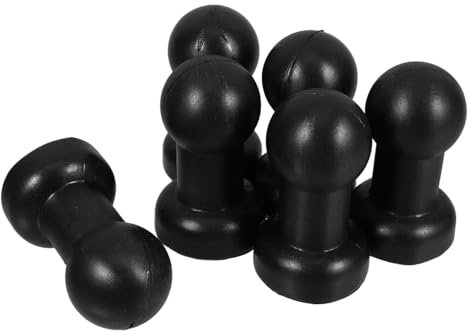 Sosoport 6 Stück Trampolinkappe Trampolin-Beinkappen Trampolin-Röhrenkappe Beinabdeckungen für Trampoline Trampolinersatzteile Ersatzbeine für Minitrampoline Plastik Black