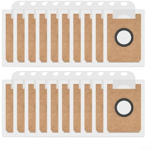 Lot de 20 sacs à poussière de rechange pour aspirateur robot Ultenic T10 Elite