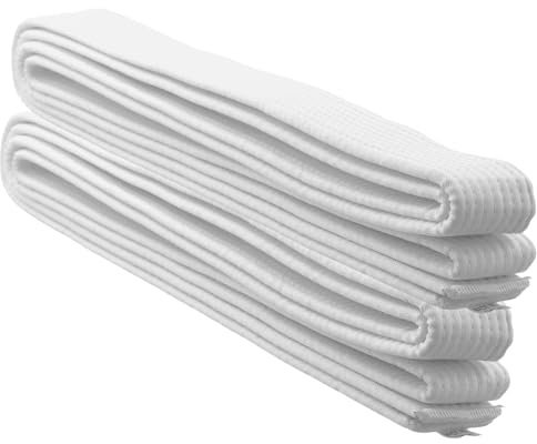 Fangehong 2 Piezas Cinturones de Judo Karate, Blanco Taekwondo Judo Karate Cinturón, Cinturones de Tela Gruesa Artes Marciales para Niños, cinturon de Taekwondo para Entrenamiento Diario 260cm