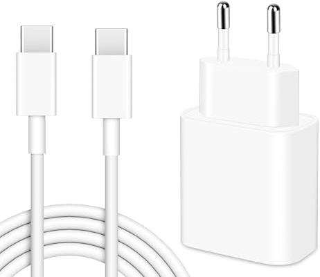 Chargeur Rapide 20W Compatible avec Google Pixel 9 9Pro XL/ 8 8a/ 7 7a/ 6 6a/5 5a/4 4a 4 XL/3 3a XL/10 Pro XL,Aptateur Secteur Type C, Bloc Charger USB C avec Câble 2M