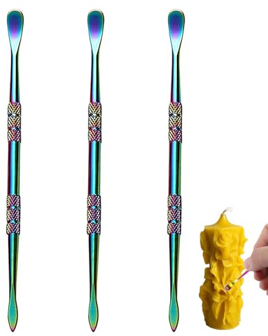 ApexPine 3 Pcs Stainless Steel Wax Carving Tools for Clay Sculpting Nail Art