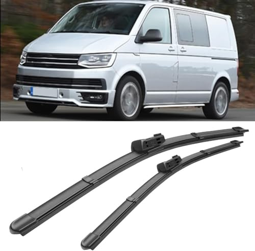 DuanRQ Front Scheibenwischer für Transporter T6 2015-2018, Set Frontscheibenwischer Wischerblätter Vorne Alle Jahreszeiten Ersatzwischblätter