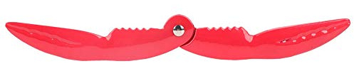 SIXRUN Meeresfrüchte-Clamp/Holder, Hummerknacker-Werkzeug, Ideale Krabbenzange Zum Mühelosen Entfernen von Fleisch, Zum Servieren von Meeresfrüchten in der Schale, Edelstahl, Rot, 13 X 5 Cm,