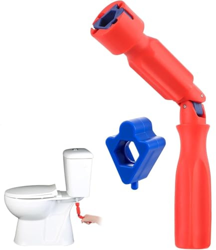 WC Montageschlüssel, Universal WC Sitz Montageschlüssel,10/13/17 mm WC Sitz Befestigung Schlüssel, Universal Reparaturschlüssel mit Gelenk für Toilettensitz Befestigung Montage Ausbau Schlüssel,Kunsts