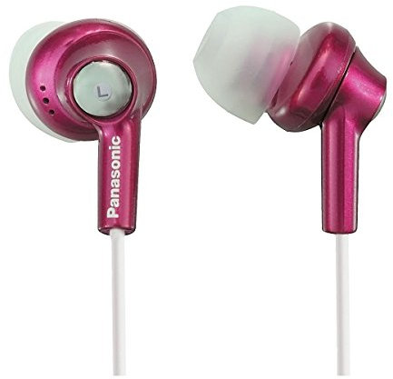 Panasonic RP-HJE120E-P Ergo Fit Ear Canal Headphones - Pink