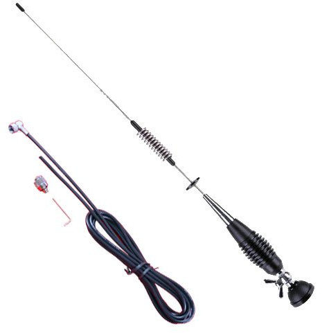 CB Antenne radio 3 dbi CB125 80 cm de hauteur avec fiche PL et câble de 4 m