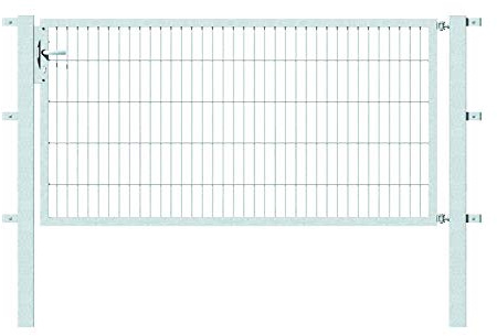Alberts 647582 Einzeltor Flexo mit Zubehör | verschiedene Breiten und Höhen | feuerverzinkt | Breite 200 cm | Höhe 100 cm