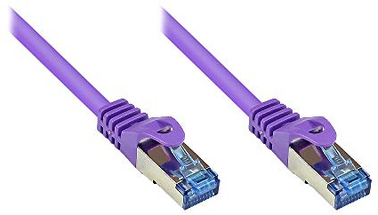 Kabelmeister® Patchkabel, Cat. 6A, S/FTP, PIMF, halogenfrei, 500MHz, violett, 2m