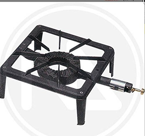 FORNELLONE NERO A --- GAS BOMBOLA -- CM 40 X 40 SMALTATO FORNELLO