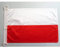 AZ FLAG - Drapeau Pologne - 45x30 cm - Pavillon Nautique Polonais Spécial Bateau Et Extérieur En Maille Bloquée Avec Anneaux Plastiques Intégrés - 30g