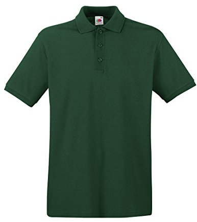 Fruit of the Loom Men's Polo Shirt - Green - Small