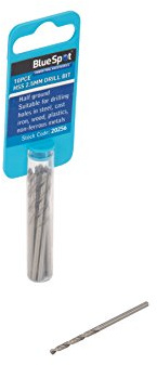 Blue Spot 20256 2.5 mm Half Ground HSS Drill Bits in Tube (10-Piece)