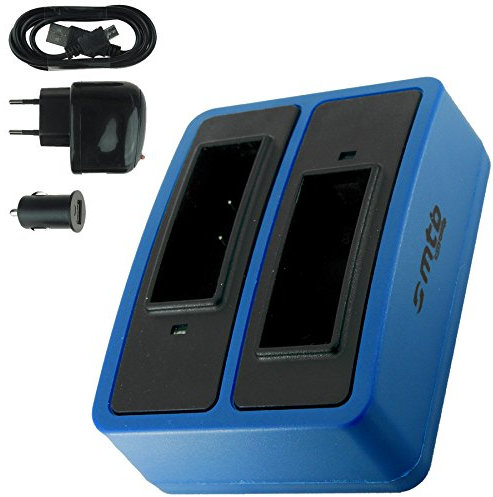 Dual-Ladegerät (Netz+Kfz+USB) für Rollei DS-SD20 / Bullet 3S, 5S (WiFi) / AEE, Actionpro, BeastVision, Kitvision ...