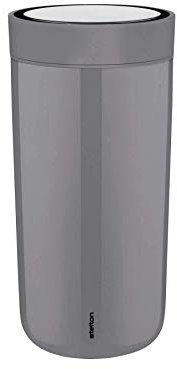 Stelton 570-6, To Go Click, 0.2 L, Edelstahl, steel granit grau, 9 x 9 x 15.5 cm