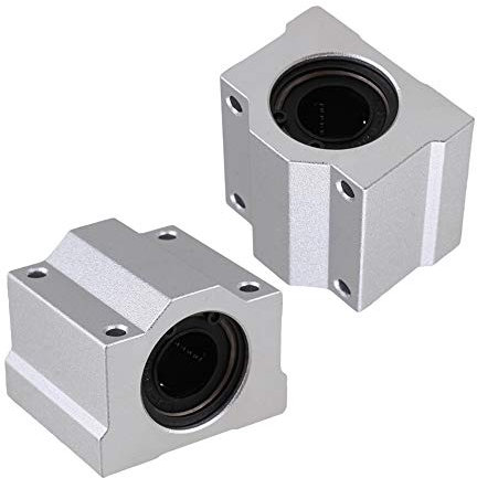 Innendurchmesser 0,63 Zoll Linearkugellager CNC-Gleitblöcke 1,77 Zoll Länge 2er Pack, Linear Kugellager gleitende Block Einheiten, Ersatz für SCS16UU