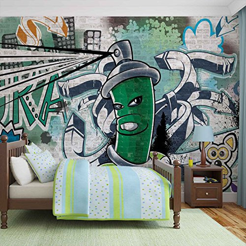 Forwall Vlies Fototapete Tapete Vliestapete Graffiti Teen Zimmer AF1396VEXL (208cm x 146cm) Photo Wallpaper Mural