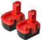 vhbw 2x batteria sostituisce Bosch 2 607 335 275, 2 607 335 264, 2 607 335 263, 1617S0004W per utensile elettrico (1500 mAh, NiMH, 14,4 V)