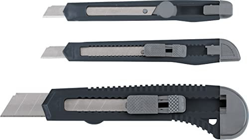 KWB Cuttermesser-Set 9 + 18 mm 25995 (3-teilig, Feststellfunktion, für Abbrechklingen)