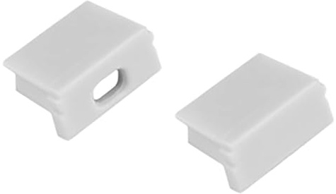 tktrading24 2 Endkappen für A15 LED-Aluprofil, Weiß | Als seitlicher Abschluss für passende LED-Fliesenprofile und sauber geschützte Profilenden, für LED-Fliesenprofil