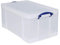 Really Useful Box 2er-Pack, 64 Liter, zum Organisieren und Aufbewahren, 710 x 440 x 310 mm, transparent