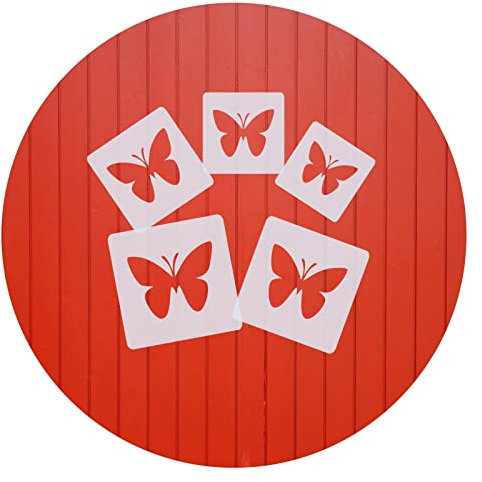 Schablonen Set ● 5 einzelne Schmetterlinge ● 2 cm, 3cm, 4cm, 5cm, 6cm groß