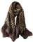 Trillion LONDON® Damen-Schal aus 100% Seide, leicht, mit Tiermotiv, luxuriöses Geschenk zum Valentinstag (Leopardenmuster 2)