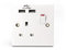 STATUS Plug Socket UK | Single Socket with Double USB Plug | White Plastic | 13A Single Switched Wall Socket | S1G13A2USBSWS4