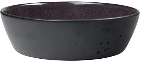 BITZ Suppenschale, Suppenschüssel aus Steingut, 18 cm im Durchmesser, schwarz/lila
