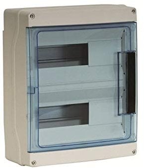 Eur'Ohm - Coffret de distribution étanche IP65-2 rangées x 18 modules - Entrées directes