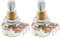 Musiclily Pro Brass Thread Mini Metric Sized Control Pots B1 Meg Audio Taper Potentiometers for Guitar (Set of 2)
