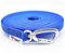 Twinkys Dog Style Schleppleine gummiert mit Sicherheitskarabiner 20 mm breit für Hunde bis 50 kg - MIT Handschlaufe 5 Meter Blau Made in Germany