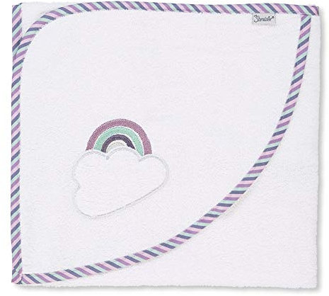 Sterntaler Kapuzenbadetuch Pauline, Pony Pauline, Alter: ab 0 Monaten, 80 x 80 cm, Weiß