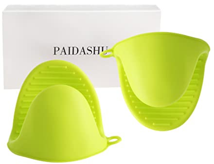 Gant de Cuisine épais en Silicone résistant à la Chaleur pour la Cuisson, la Cuisson, Les barbecues et Les grillades (Vert 2)