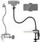 Tencro Two-way Webcam Stand Phone Holder 27 Adjustable Gooseneck Desktop Camera Desk Guard Clamp Mount for All Cellphones, Logitech Webcam C925e C922 C930e C930 C920 C615, Etc. (1/4 Threaded)