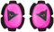 Dainese - Pista Knee, Ginocchiere Moto in Poliuretano, Saponette Moto, Contatto Uniforme con Pista e Asfalto, Slider Moto con Chiusura in Velcro, Fucsia/Nero