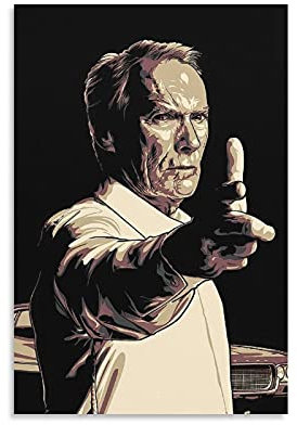 GNKIO Movie Poster Clint Eastwood Gran Torino Poster Dekorative Malerei Leinwand Wandkunst Wohnzimmer Poster Schlafzimmer Malerei 12x18inch(30x45cm)