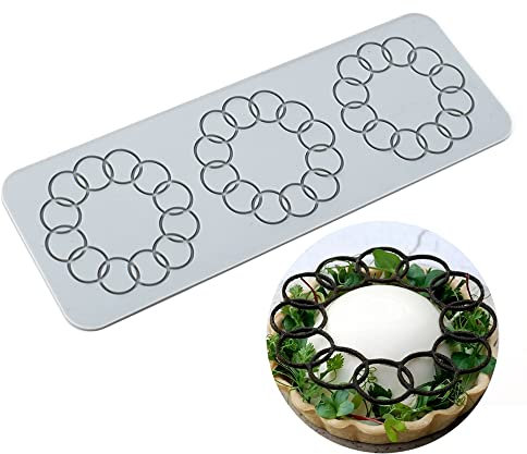 Kuchen-Spitze-Form, Spitzen-Fondant-Formen, Silikon-Spitzen-Formen zum Dekorieren von Kuchen, 3 Löcher Kreis ring