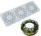 Molde de encaje para tartas, moldes para fondant de encaje, moldes de silicona para encaje para decoración de tartas, 3 Agujeros Circulo