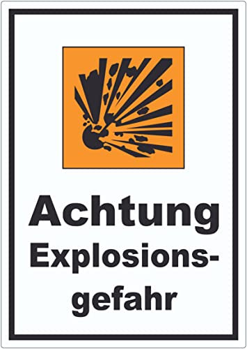 Aufkleber Gefahrensymbol Explosionsgefahr A6 (105x148mm)