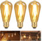 DSLebeen Dimmable E27 LED Vintage Light Bulbs 6W 600lm, ST64 Edison Screw Bulb Decorative LED Filament GLS Bulbs Amber Glass Warm White Lighting 2700K 3-Pack