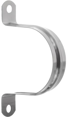 YoiYee 75mm U Shape Pipe Clamp, 304 Stainless Steel Saddle Hose Clip, 2 Holes Tension Strap for Ducting Plumber Securing Gas/Water Pipe/Tube, Pack of 10